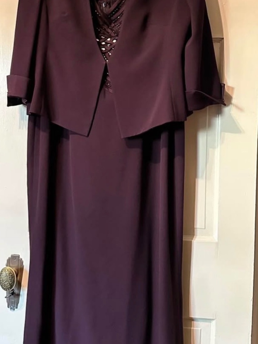 Daymor Couture Women’s Plum Mother of the Bride Formal Dress